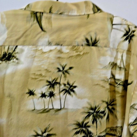 RJC Tan Outrigger Scene Hawaiian Shirt 4XL - Picture 2 of 5